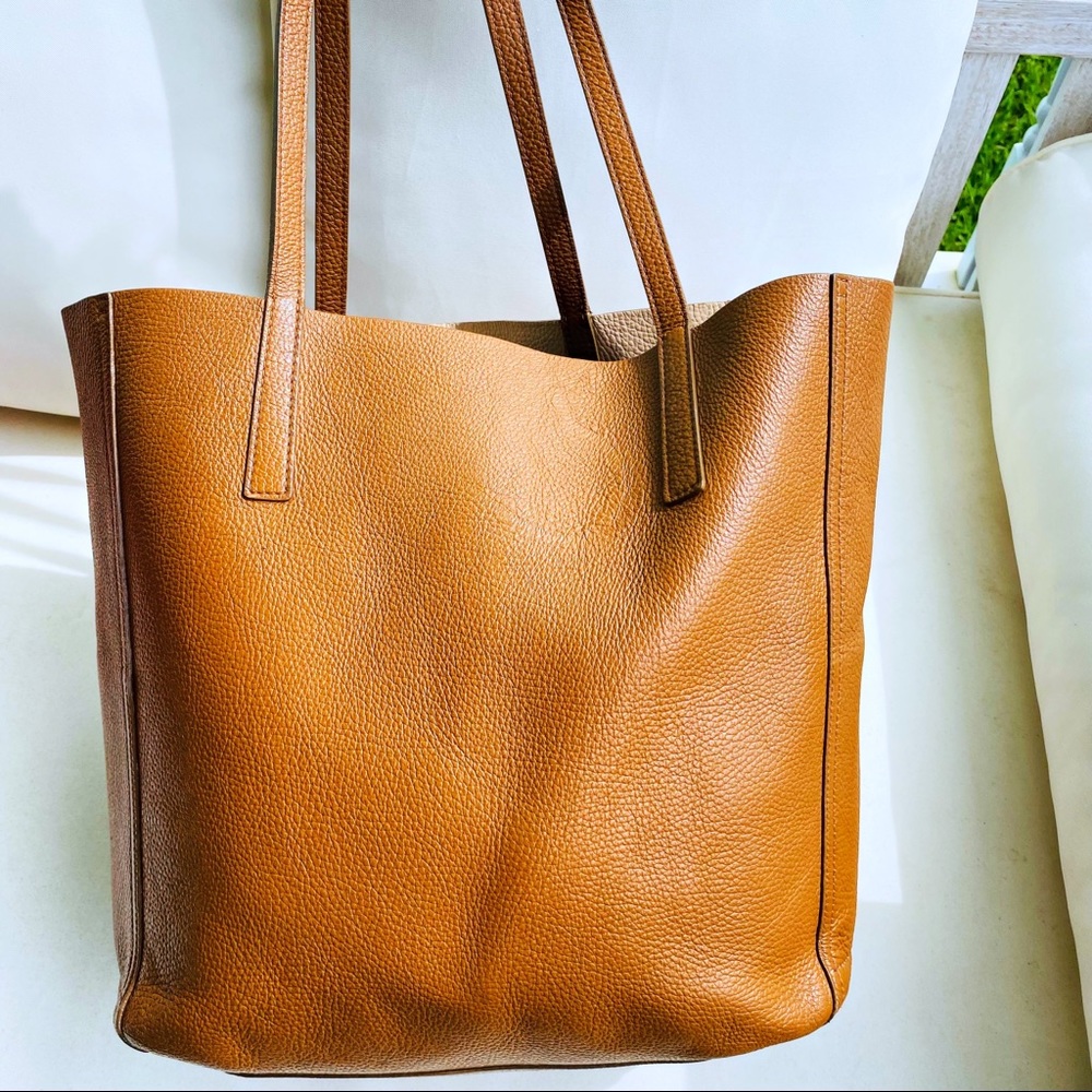 Shinola Cognac Medium Shopper Tote EUC - Picture 6 of 16